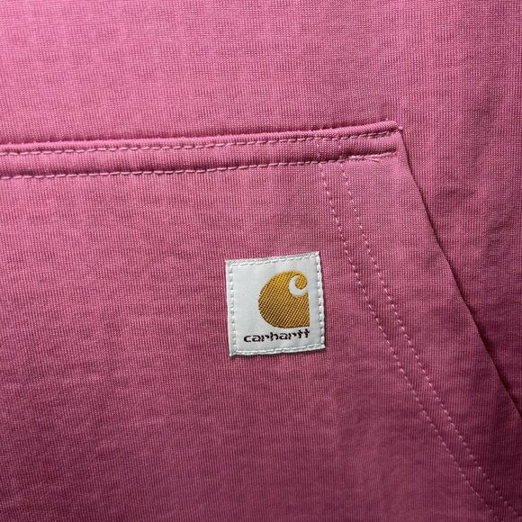 Carhartt Force Relaxed Fit Long Sleeve Mock Neck Pullover Womens Small Pink NWT - Picture 4 of 14